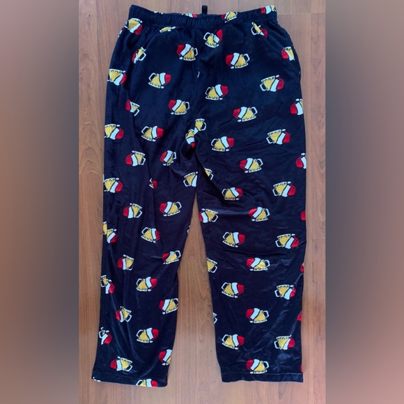 Men’s Pajama Pants BEER JUGS Navy Blue Size Large - Picture 3 of 6